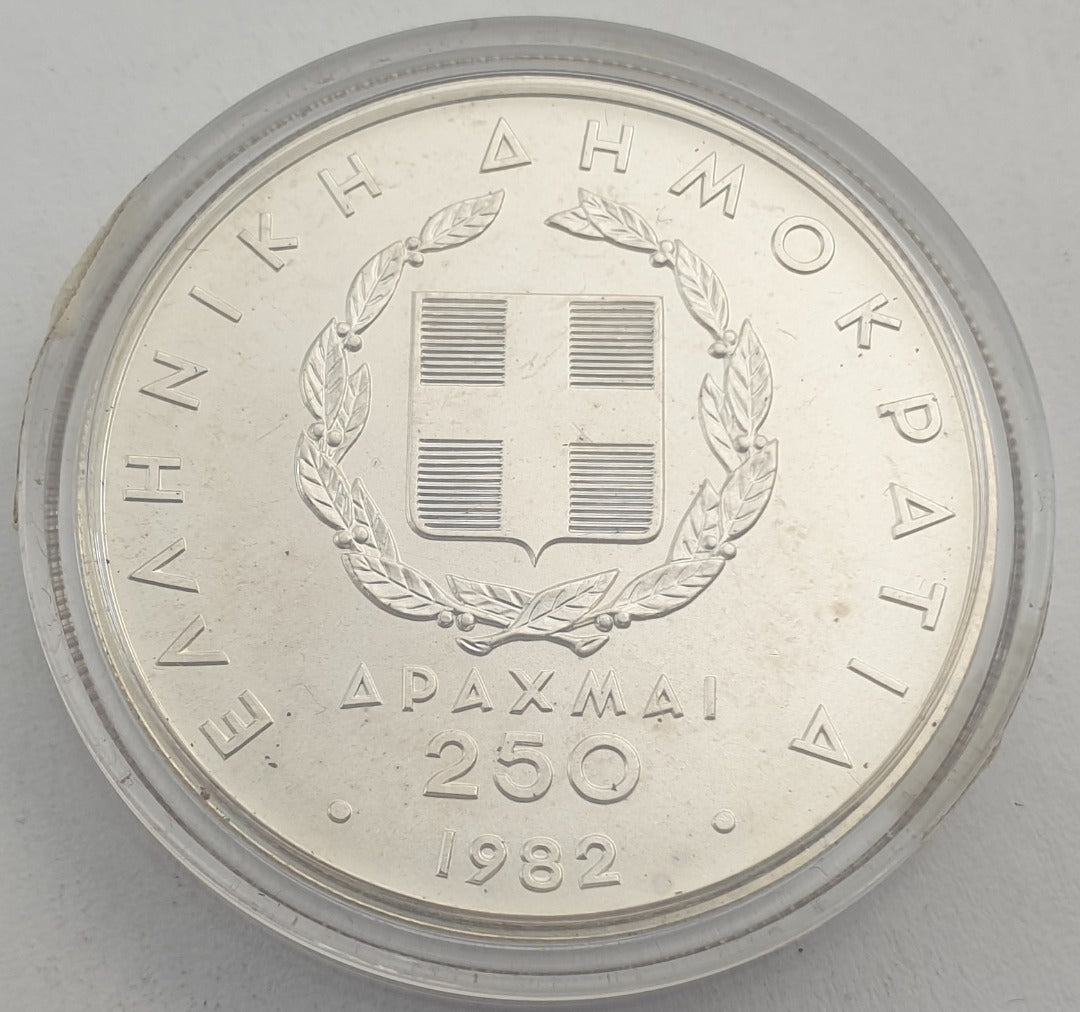 Greece - 250 Drachmai 1982, Silver