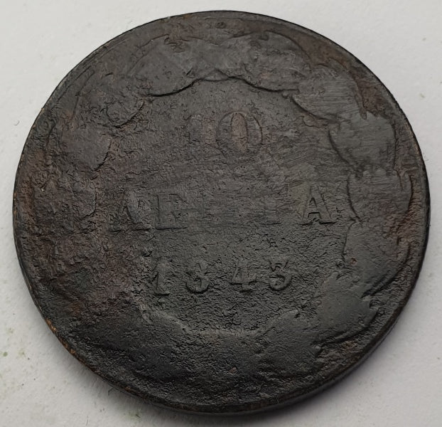 Greece - 10 Lepta 1843, Othon