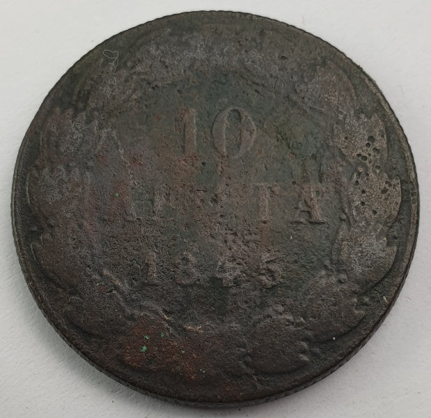 Greece - 10 Lepta 1845, Othon