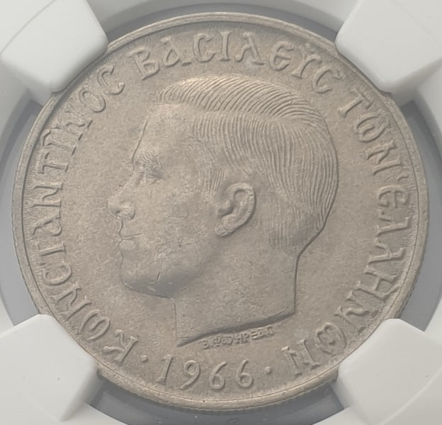 Greece - 5 Drachmas 1966 (MS 62), Constantine II