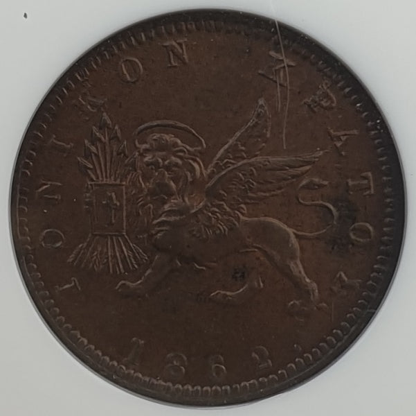 Greece - 1 Lepton 1862 (MS 63 BN), William IV / Victoria, Ionian Islands