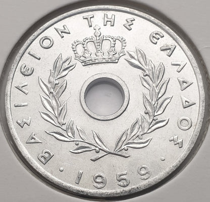 Greece - 20 Lepta 1959, Paul I, UNC