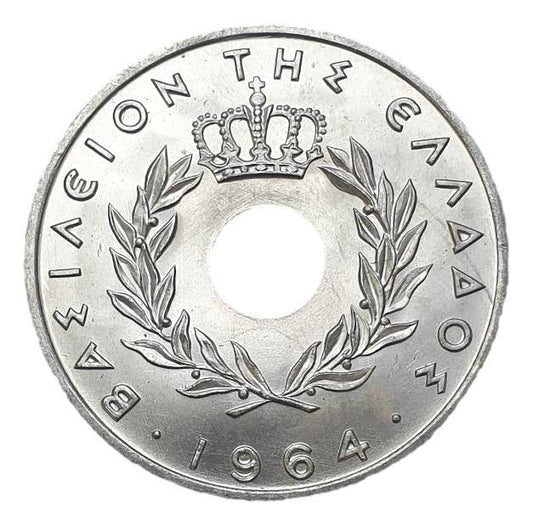 Greece - 20 Lepta 1964, Constantine II, UNC