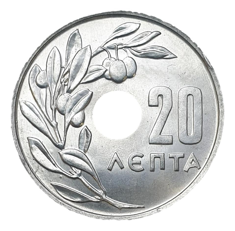Greece - 20 Lepta 1969, Constantine II, UNC