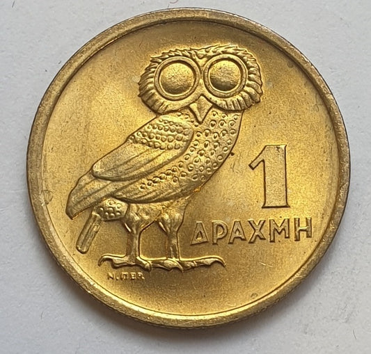 Greece - 1 Drachma 1973 B, Constantine II, UNC