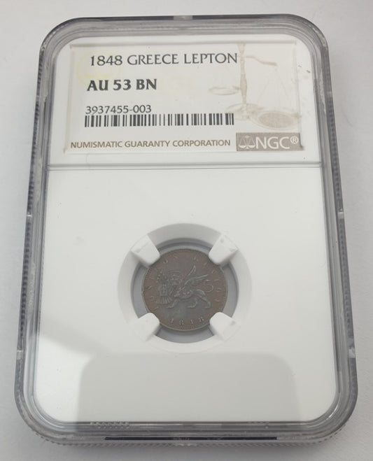 Greece - 1 Lepton 1848 (AU 53 BN), William IV / Victoria, Ionian Islands