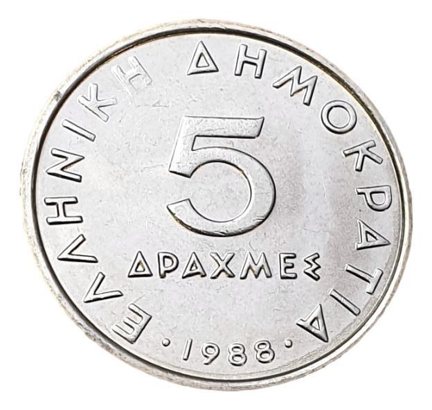 Greece - 5 Drachmas 1988, UNC