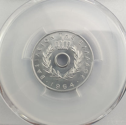 Greece - 10 Lepta 1964 (MS 67), Paul I and Constantine II