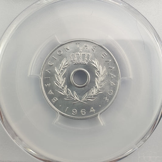 Greece - 10 Lepta 1964 (MS 67), Paul I and Constantine II