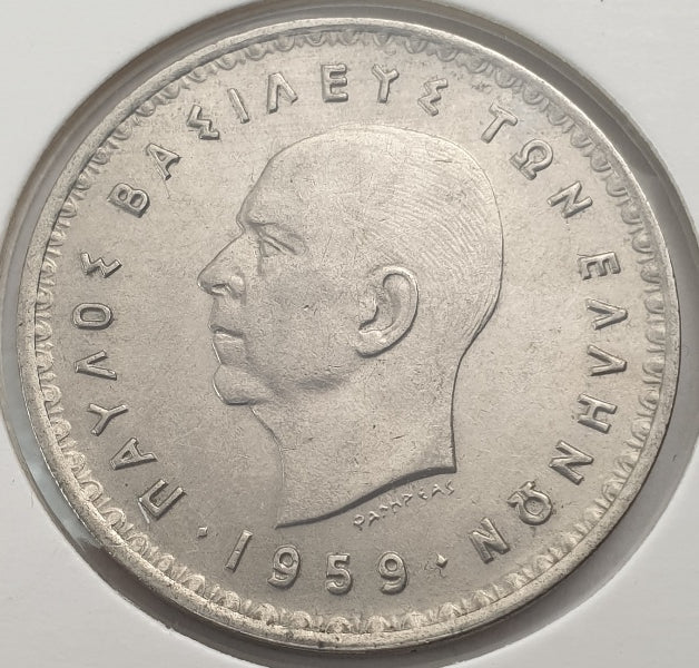 Greece - 10 Drachmas 1959, Paul I, UNC