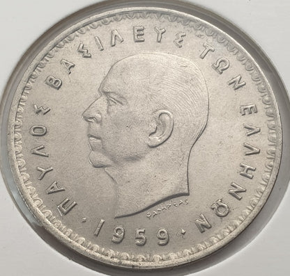 Greece - 10 Drachmas 1959, Paul I, UNC