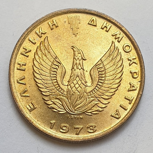 Greece - 2 Drachmas 1973 B, Constantine II, UNC