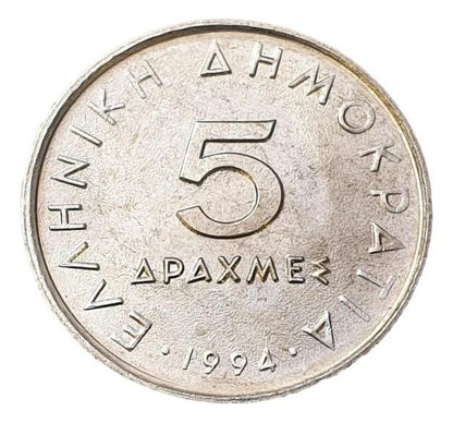 Greece - 5 Drachmas 1994, UNC