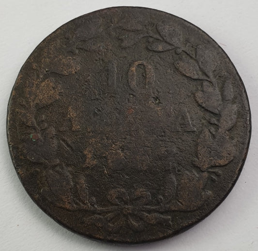 Greece - 10 Lepta 1857, Othon
