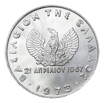 Greece - 20 Lepta 1973 A, Constantine II, UNC