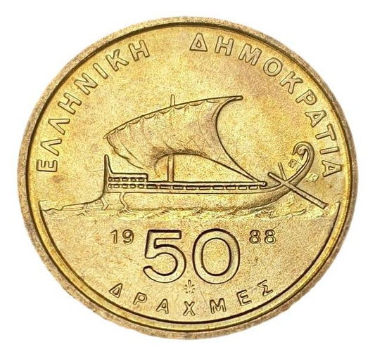 Greece - 50 Drachmas 1988, UNC