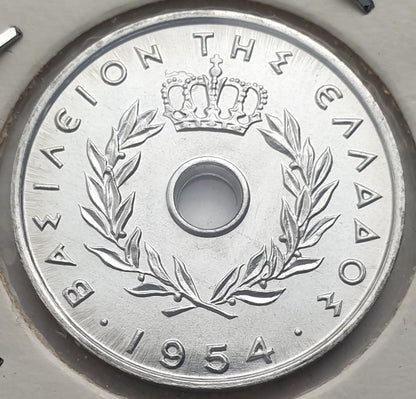 Greece - 5 Lepta 1954, Paul I, UNC