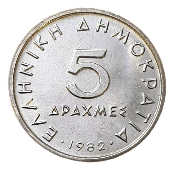 Greece - 5 Drachmas 1982, UNC
