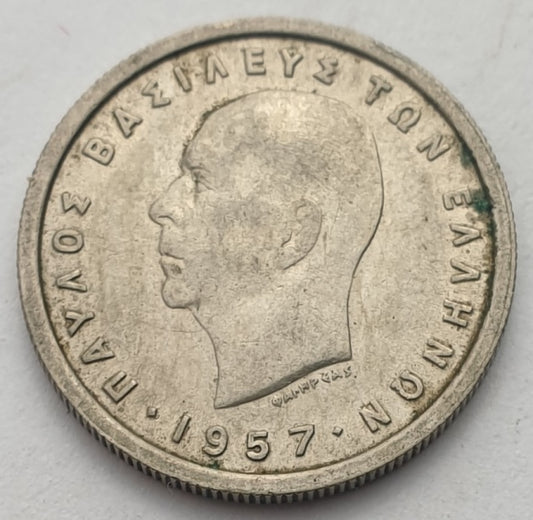 Greece - 1 Drachma 1957, Paul I