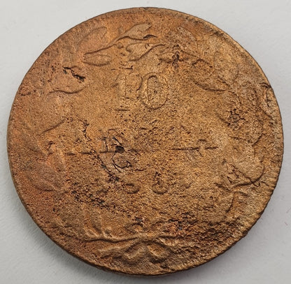 Greece - 10 Lepta 1847 - 1857, Othon