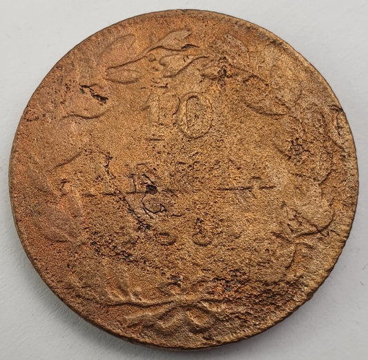Greece - 10 Lepta 1847 - 1857, Othon