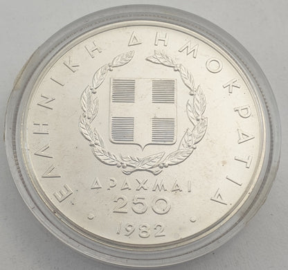 Greece - 250 Drachmai 1982, Silver