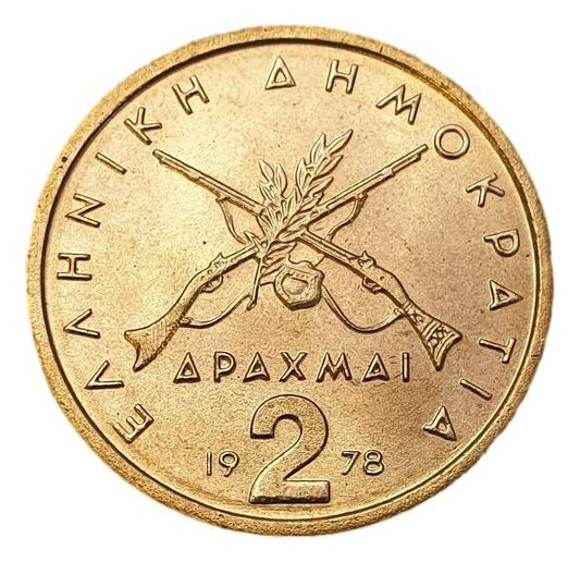 Greece - 2 Drachmas 1978, UNC