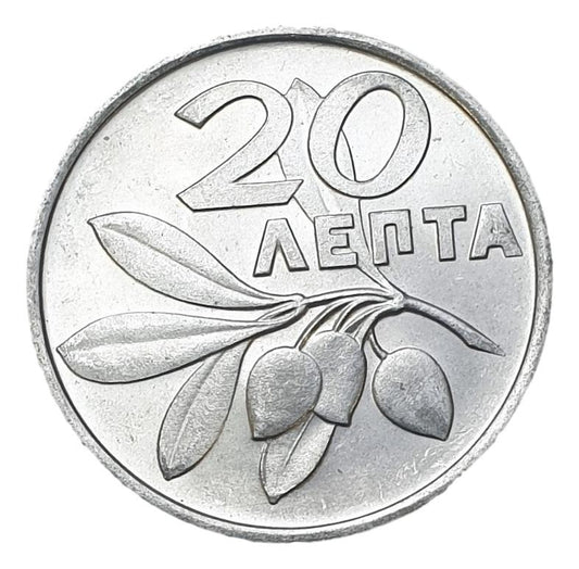 Greece - 20 Lepta 1973 A, Constantine II, UNC