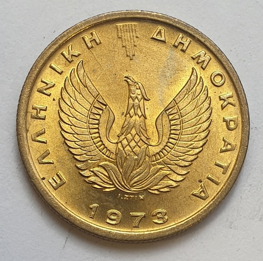 Greece - 1 Drachma 1973 B, Constantine II, UNC