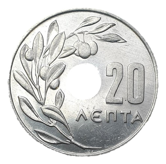 Greece - 20 Lepta 1971, Constantine II, UNC