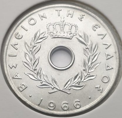 Greece - 20 Lepta 1966, Constantine II, UNC