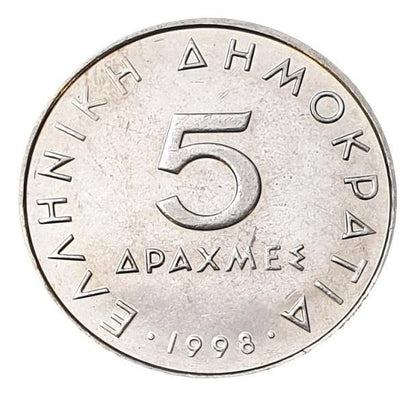 Greece - 5 Drachmas 1998, UNC