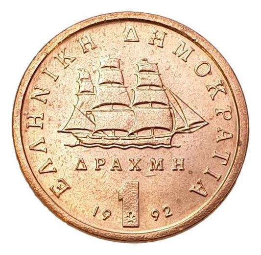 Greece - 1 Drachma 1992, UNC