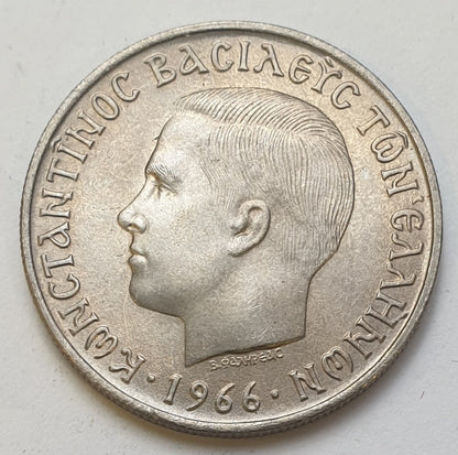 Greece - 5 Drachmas 1966, Constantine II, UNC