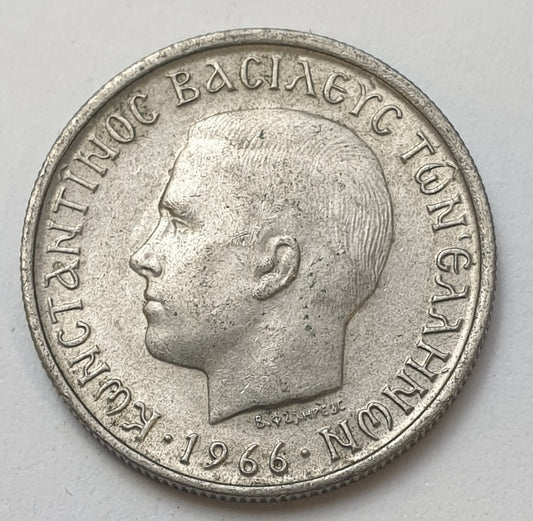 Greece - 1 Drachma 1966, Constantine II, UNC