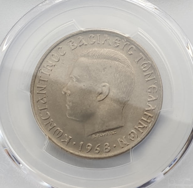 Greece - 10 Drachmas 1968 (MS 67), Constantine II