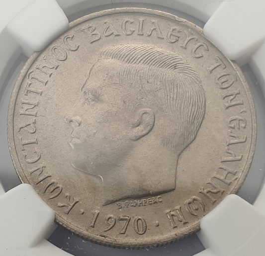 Greece - 5 Drachmas 1970 (MS 64), Constantine II