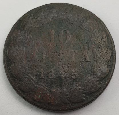 Greece - 10 Lepta 1845, Othon