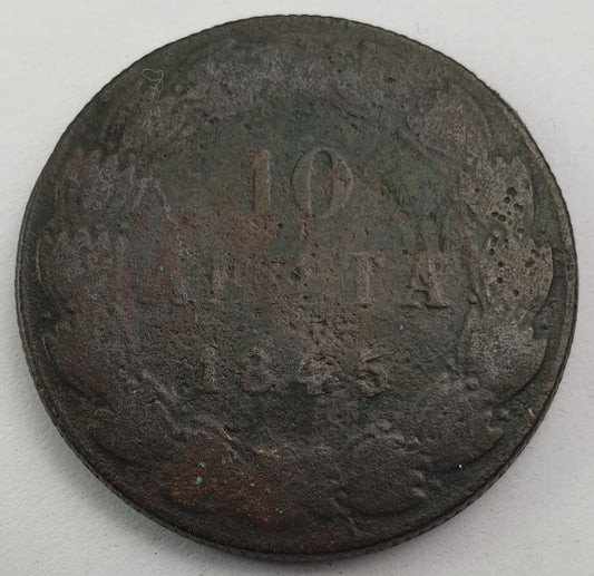 Greece - 10 Lepta 1845, Othon