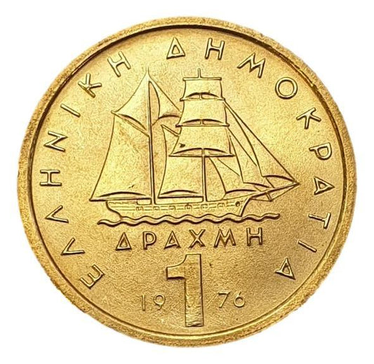 Greece - 1 Drachma 1976, UNC