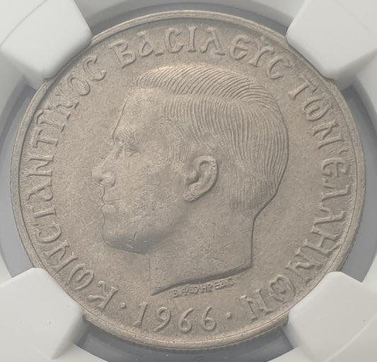 Greece - 5 Drachmas 1966 (MS 62), Constantine II