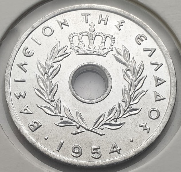 Greece - 10 Lepta 1954, Paul I, UNC