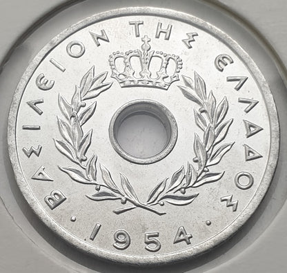 Greece - 10 Lepta 1954, Paul I, UNC