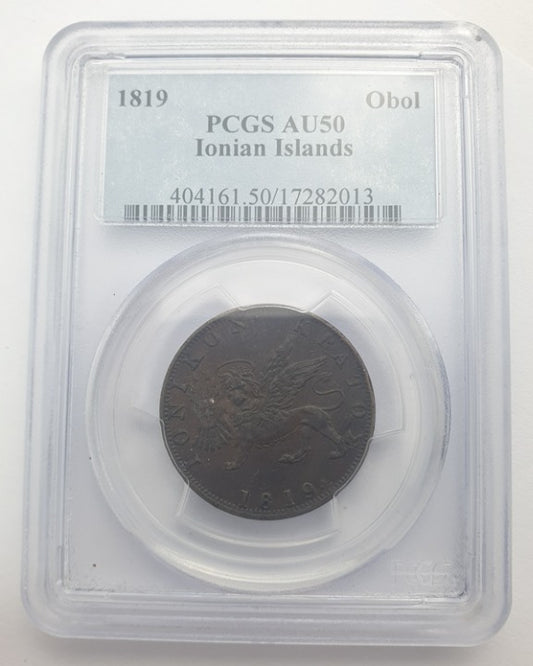 Greece - 1 Obol 1819 (AU 50), George III, Ionian Islands